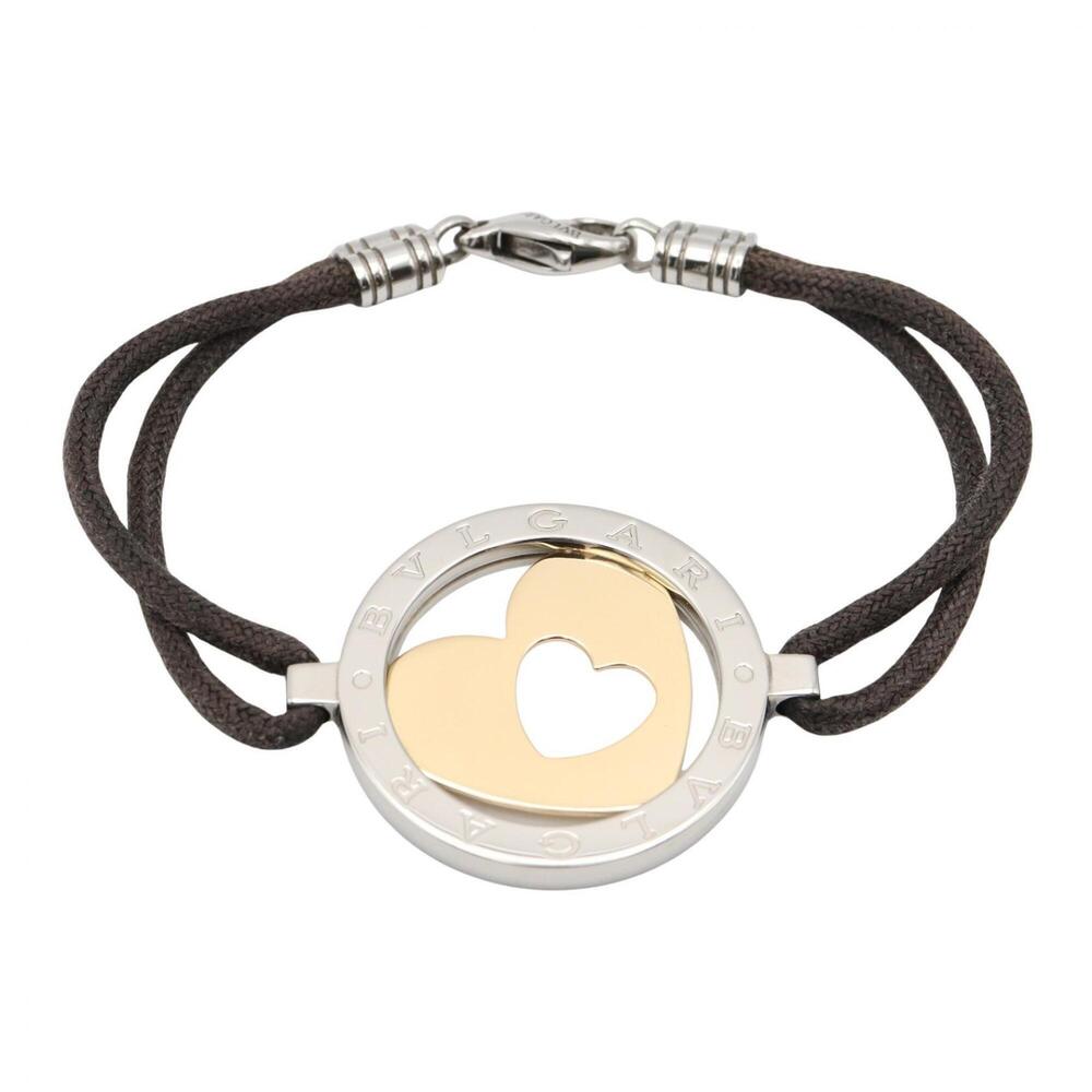 BVLGARI 18k Gold Heart Charm Bracelet